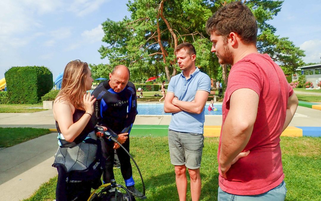 Baptême piscine Benjamin et Vincent