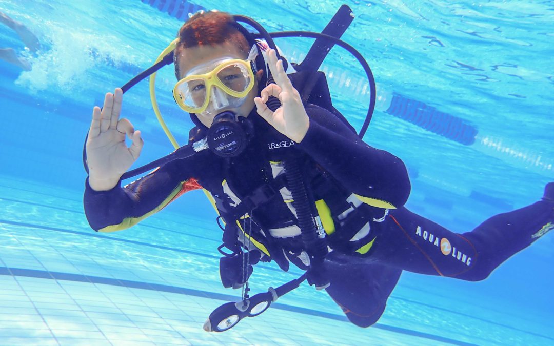 Baptême piscine + leçon 1 Eliot