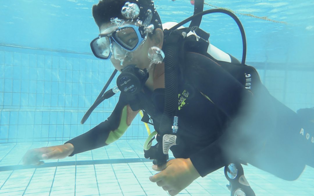 Baptême piscine + leçon 1 Mohamed